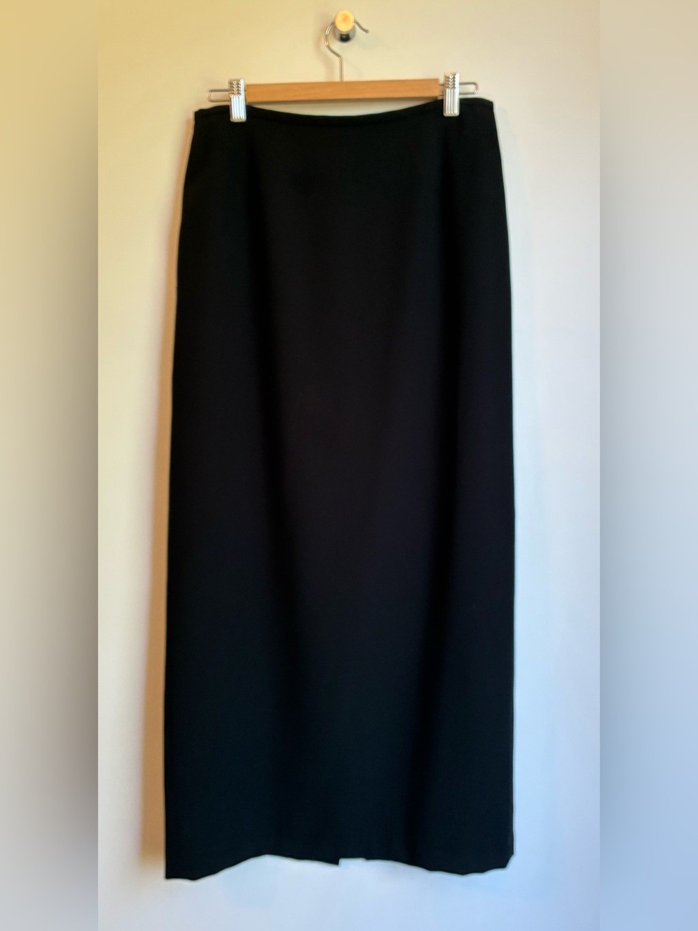 Vintage Tristan & Iseult Made in Canada Black Column Maxi Lined Skirt Size 10